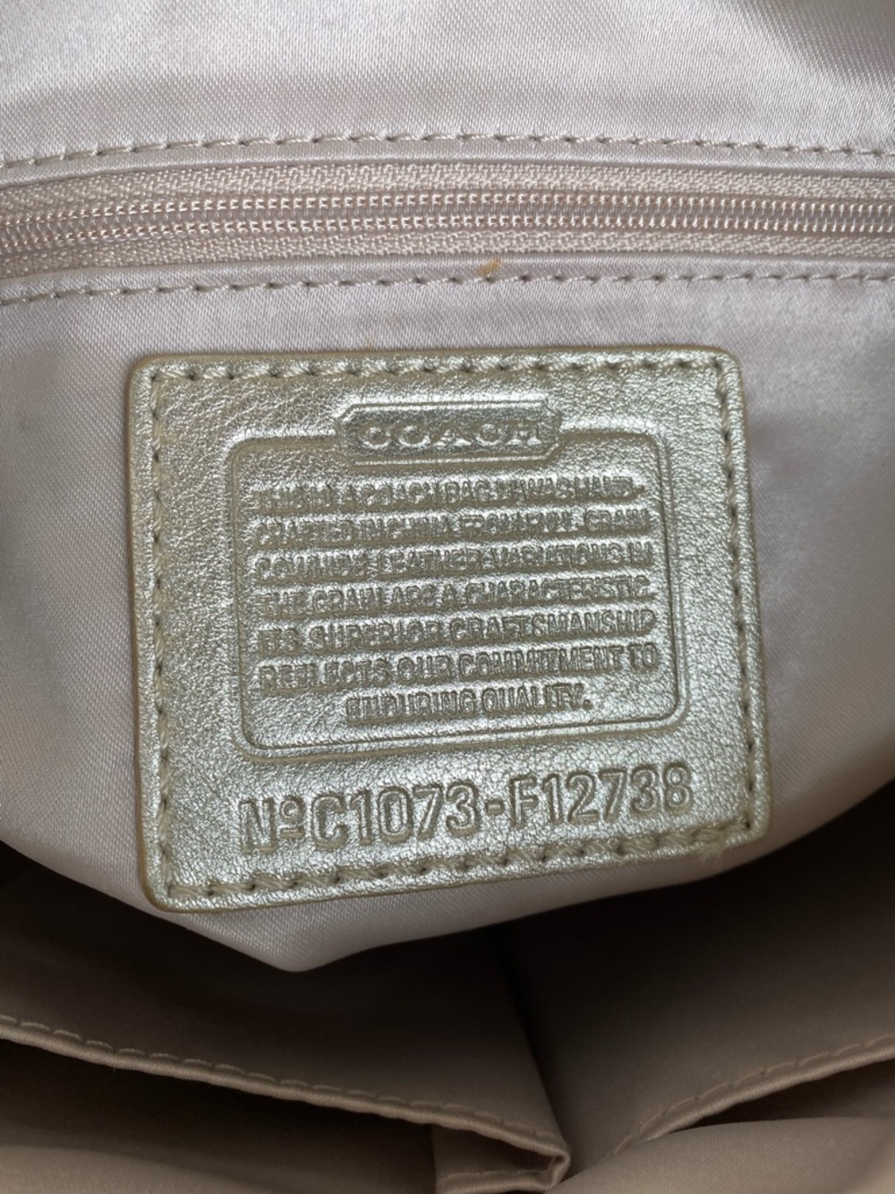Coach Gold Woven Zoe Buckle Shoulder Bag - Picture 15 of 17
